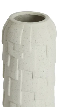 Light en Living Vaas deco Ø14,5x42 cm LEIMA keramiek mat crème