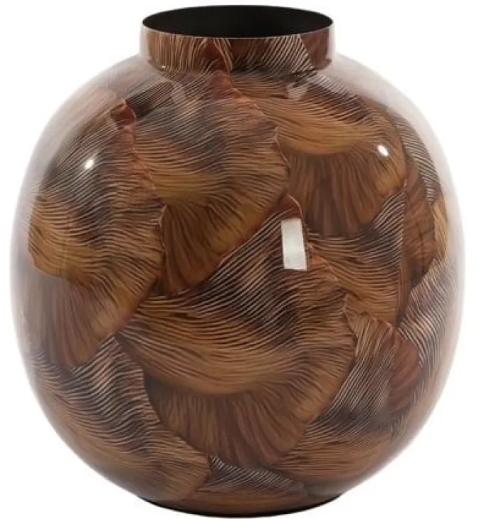 Light en Living Vaas deco Ø26x27 cm MILOS bruin-licht bruin