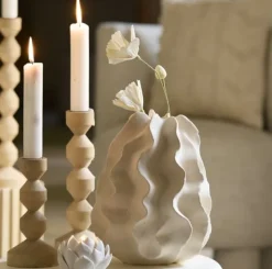 Light en Living Vaas Deco Ø22X26 cm NELANI mat crème