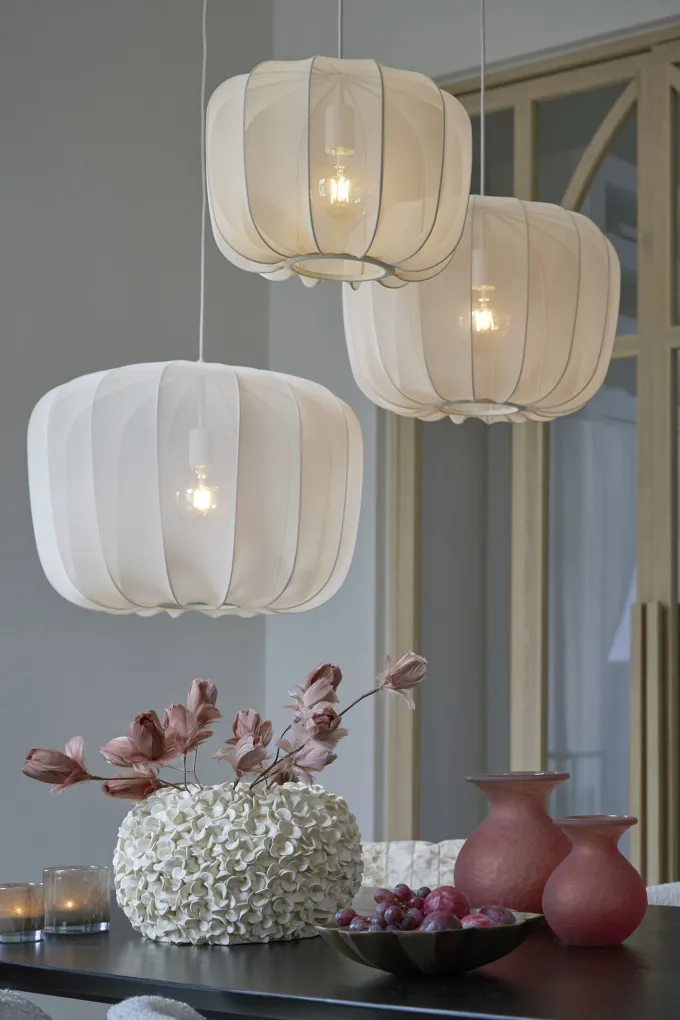 Light en Living Vaas deco Ø38x23 cm PHYLIA crème