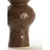 Light en Living Vaas deco Ø13x26 cm ROGANO keramiek donker bruin