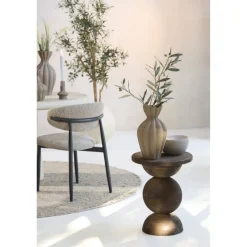 Light en Living Vaas deco Ø19x35,5 cm SILLIAN keramiek mat bruin