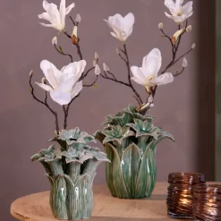 Light en Living Vaas deco Ø26,5x28 cm SAMPAGA Keramiek blauw - groen