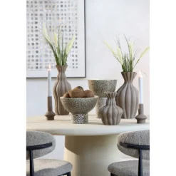 Light en Living Vaas deco Ø17x26 cm SILVIO keramiek mat bruin