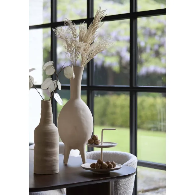 Light en Living Vaas deco Ø8,5x20 cm SESTO keramiek mat crème