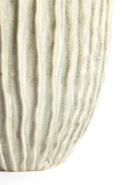 Light en Living Vaas deco Ø32X40 cm TALEA keramiek olijfgroen-creme