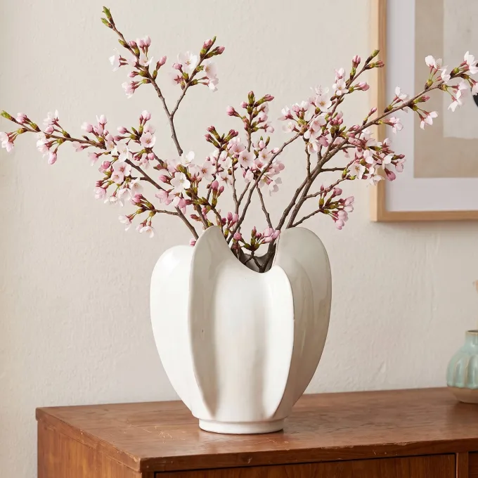 Light en Living Vaas deco Ø31x34 cm TOPITA keramiek wit