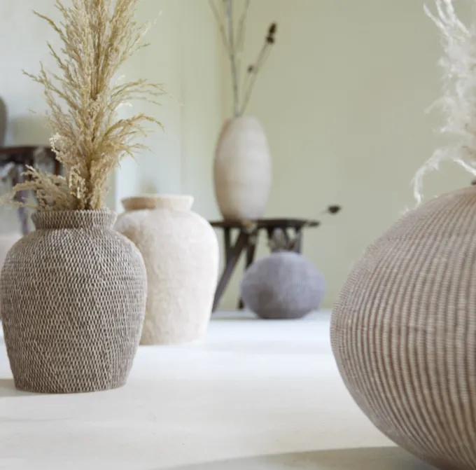 Light en Living Vaas deco Ø46x37 cm VALERIE licht bruin