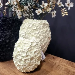 Light en Living Vaas deco Ø17x20 cm VIOLETA mat creme