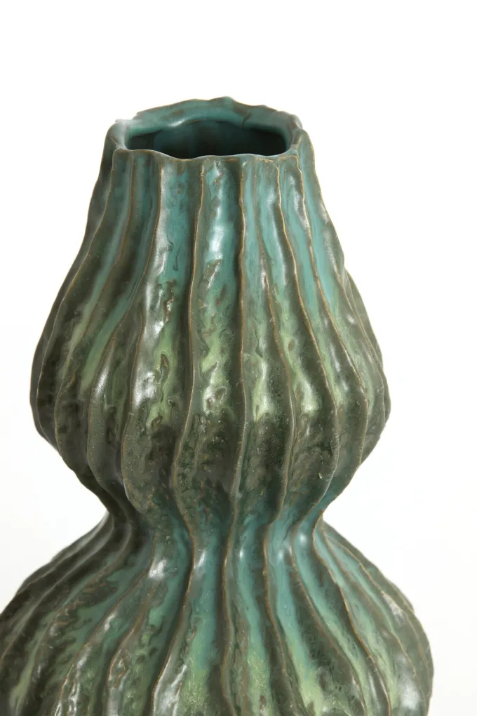 Light en Living Vaas deco Ø19x31,5 cm VANIA keramiek blauw