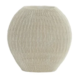 Light en Living Vaas deco 30x13x31,5 cm BUBIO crème