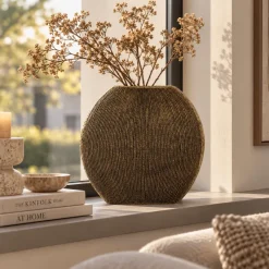 Light en Living Vaas deco 41x13x39,5 cm BUBIO antiek brons