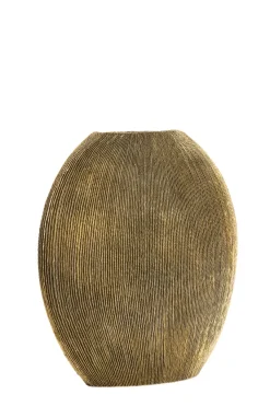 Light en Living Vaas deco 50x15x50 cm BUBIO antiek brons