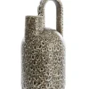 Light en Living Vaas deco 16,5x15,5x37 cm SERRES keramiek crème+zwart
