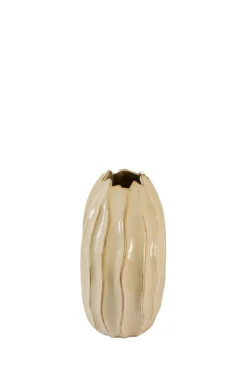 Light en Living Vaas deco 41x20x42 cm PODURI keramiek licht bruin