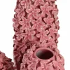 Light en Living Vaas deco 35,5x32x41 cm FLOWER keramiek roze+groen