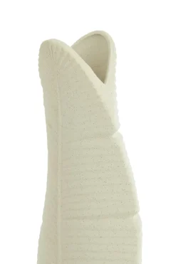 Light en Living Vaas Deco 16X10X38,5 cm LOU keramiek mat creme