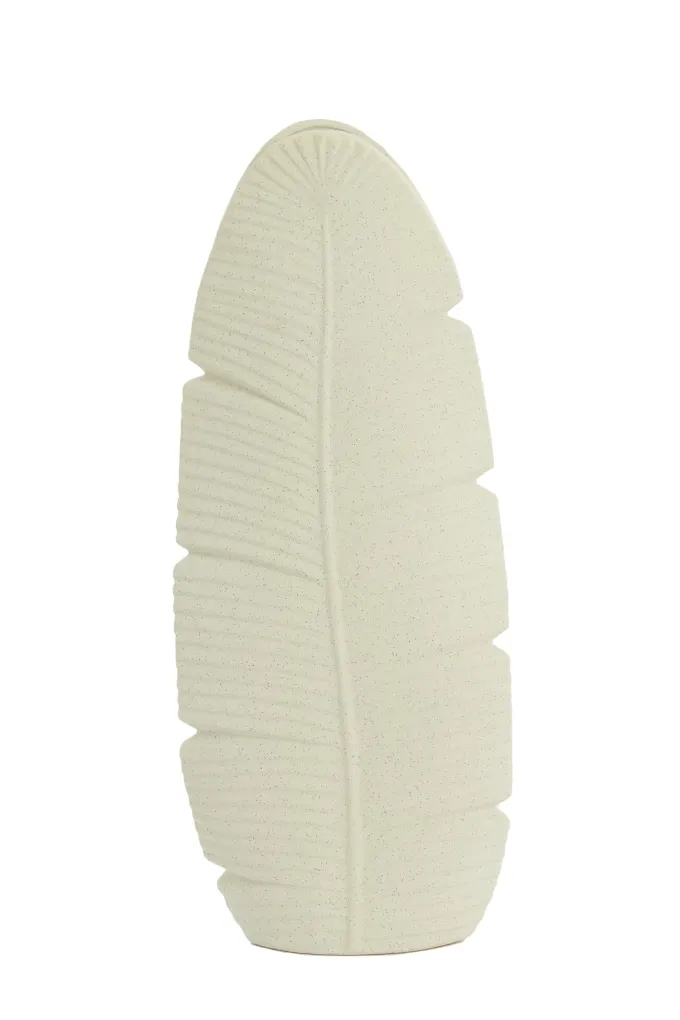 Light en Living Vaas Deco 16X10X38,5 cm LOU keramiek mat creme
