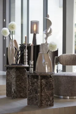 Light en Living Vaas deco 25,5x22x27 cm CHIADO glans beige
