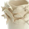 Light en Living Vaas deco 29X28X36,5 cm FISH keramiek creme