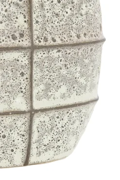 Light en Living Vaas deco 32x16x36 cm MANTU keramiek mat donkerbruin+creme