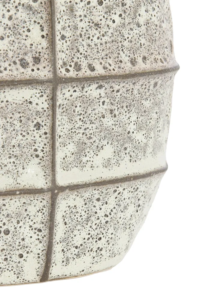 Light en Living Vaas deco 32x16x36 cm MANTU keramiek mat donkerbruin+creme