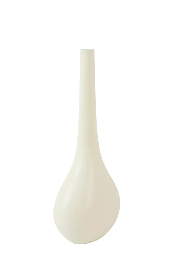 Light en Living Vaas deco 24,5x16,5x55 cm LINETA wit