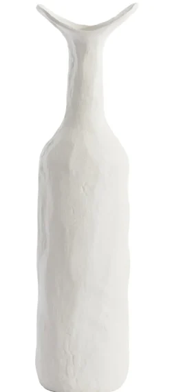 Light en Living Vaas deco 13x12,5x50 cm TEODORA crème