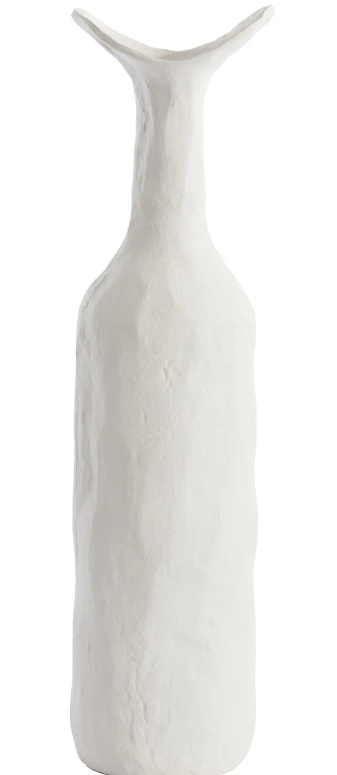 Light en Living Vaas deco 13x12,5x50 cm TEODORA crème