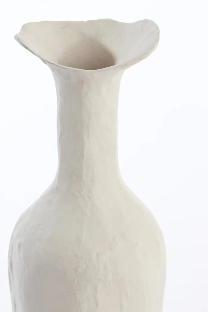 Light en Living Vaas deco 9x8x40 cm TEODORA crème
