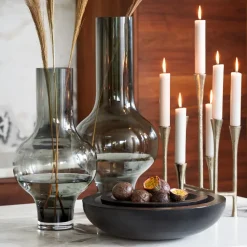 Light en Living Vaas KAELA glas grijs Ø 28 x 62,5 cm - Light & Living