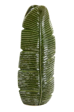 Light en Living Vaas LOU keramiek groen - 19 x 11 x 46,5 cm van Light & Living
