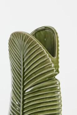 Light en Living Vaas LOU keramiek groen - 19 x 11 x 46,5 cm van Light & Living