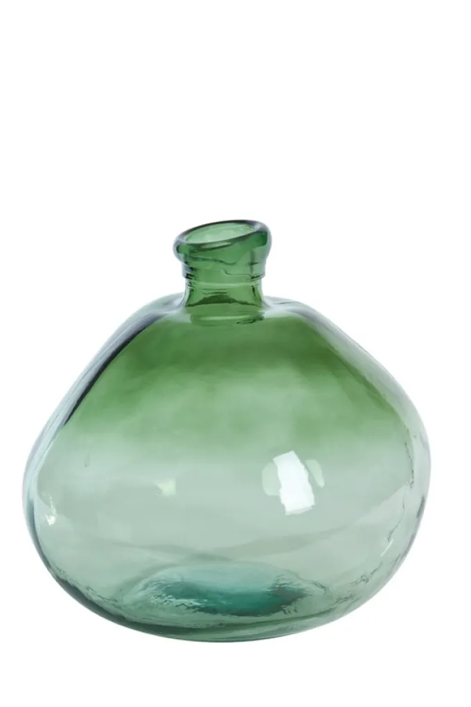 Light en Living Vaas Macello glas - Donkergroen met lichtgroen