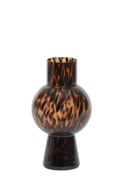 Light en Living Vaas NARRA glas bruin-donker bruin - Ø17,5x31 cm