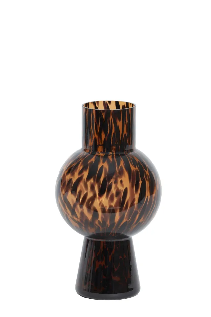 Light en Living Vaas NARRA glas bruin-donker bruin - Ø17,5x31 cm