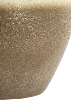 Light en Living Vaas / Pot deco Ø48,5x47,5 cm ISAURA keramiek crème + bruin