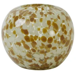 Light en Living Vaas / windlicht Ø17x15 cm LOUKA glas geel