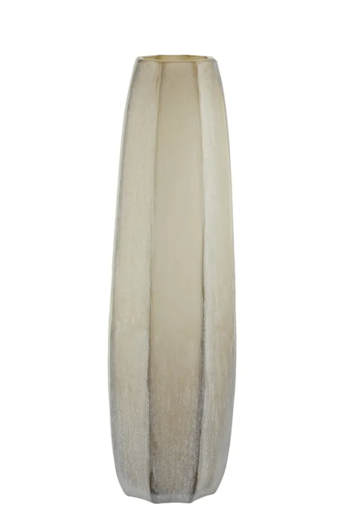 Light en Living Vaas Ø17x60 cm BRADLEY glas licht bruin