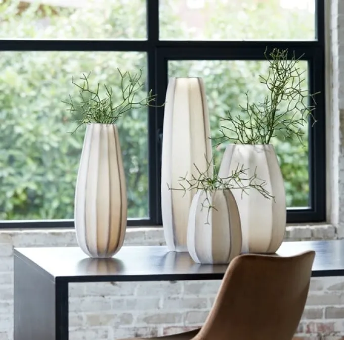 Light en Living Vaas Ø17x60 cm BRADLEY glas licht bruin