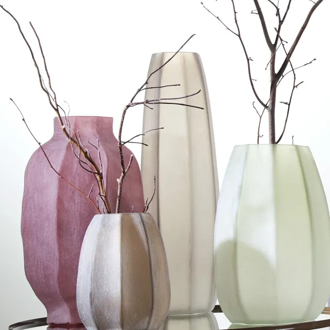 Light en Living Vaas Ø23x38 cm BRADLEY glas olijf groen