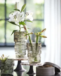 Light en Living Vaas Ø17x22 cm DOURO smoke glas