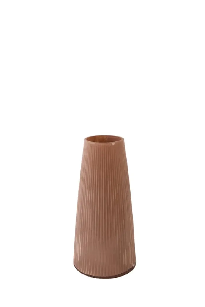 Light en Living Vaas Ø15x29,5 cm FARENZO glas oud roze