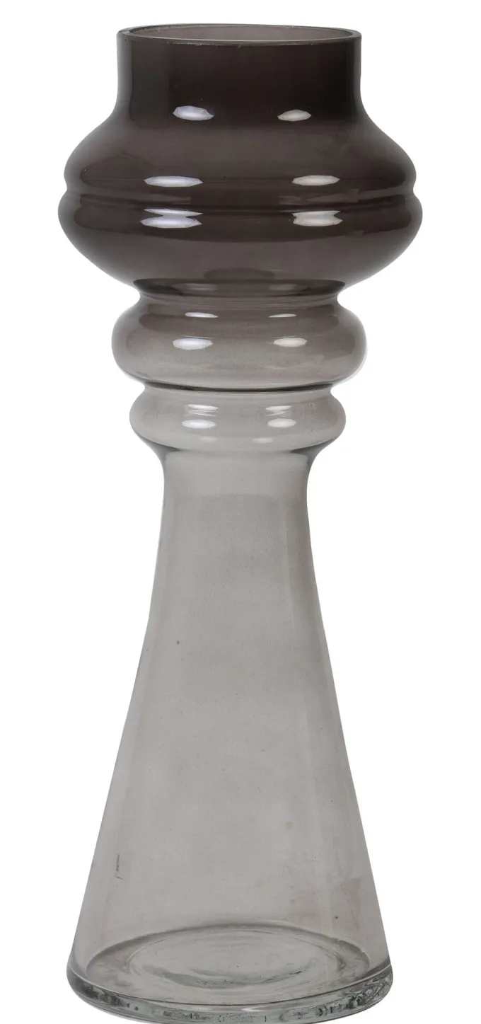 Light en Living Vaas Ø13x35 cm LAVON glas smoke grijs