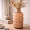 Light en Living Vaas Ø15,5x30 cm LUNETTE glas caramel