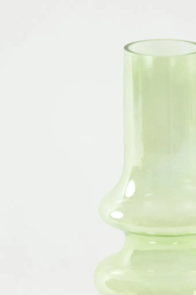 Light en Living Vaas 21.5 x 40.55 cm Niana glas olie gras groen