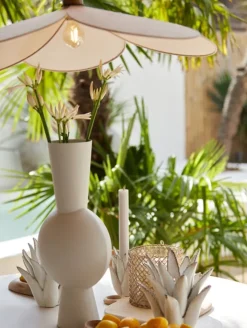Light en Living Vaas 26x19x54 cm KAVANDU crème
