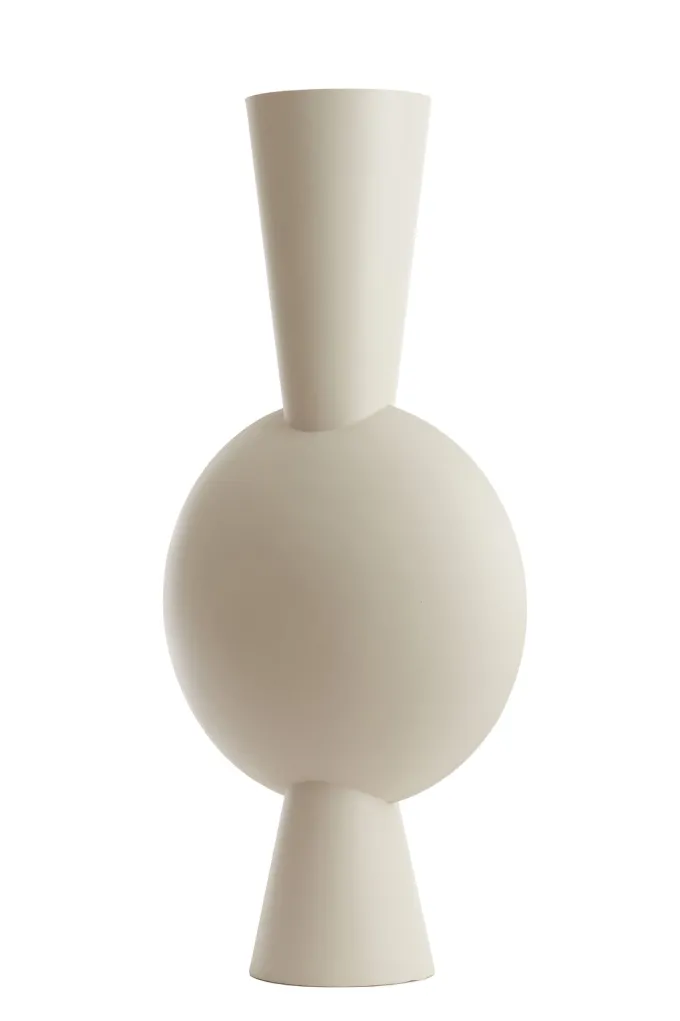 Light en Living Vaas 47x26x100 cm KAVANDU crème