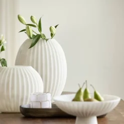 Light en Living Vaas 29x18x24 cm MIRALLI creme