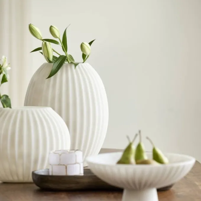 Light en Living Vaas 29x18x24 cm MIRALLI creme